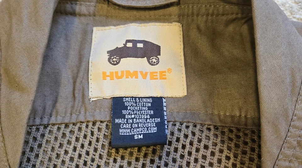 Humvee Hummer Vest Small Cargo Safari Photography Hiking Hunting Fishing - Image 2 of 4