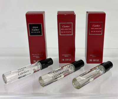 (Lot of 3) 1 - Pasha Edition Noire &  2 - Declaration ~ Men Spray Sample 2mL ea