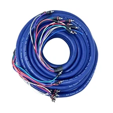 Bass Rockers 50Feet of Heavy Duty BRmedusa50 Cable with 5 RCA Pairs Remote Wi...