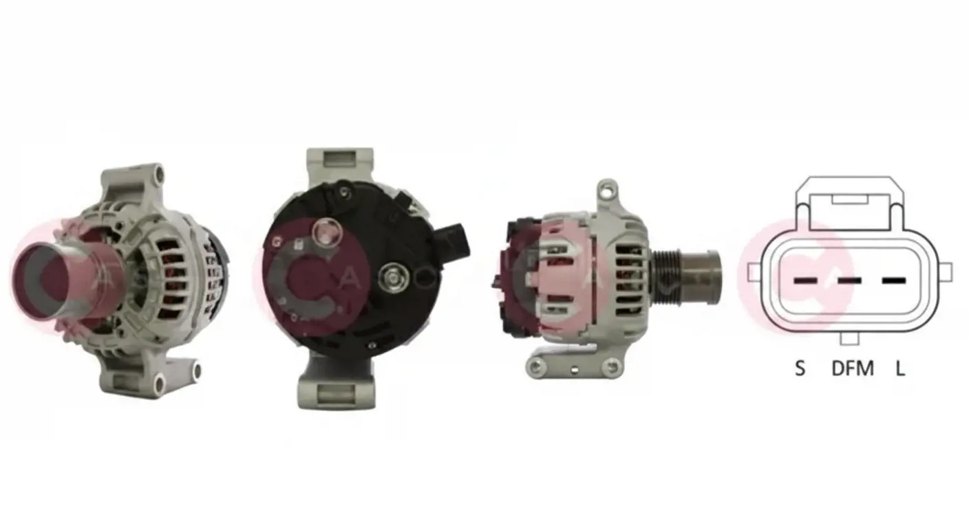 Alternatore con puleggia cinghia Poly-V CAL10134AS CASCO per FORD