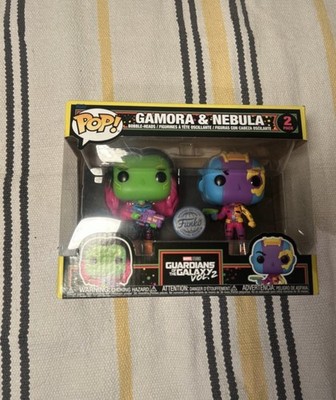 Funko Pop! Blacklight Marvel 2 Pack Gamora & Nebula GOTG Funko Exclusive