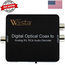Fiber Optical Decoder Support AC3/DTS/Toslink Coaxial Digital to Analog Audio...