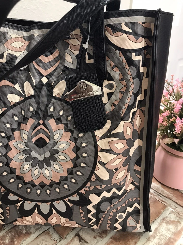 NWT HIPPIE Nanette Lepore Athena Mosaic Floral Shoulder Bag Girl Boho Nice $98 - Image 3 of 4