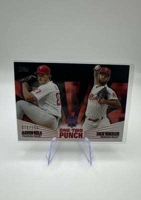 2023 Topps Series 1 - One-Two Punch Aaron Nola, Zack Wheeler #12P-10 Black /299