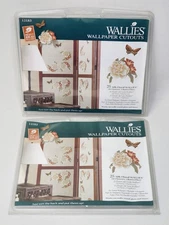 Wallies Wallpaper Cutouts Lot of 2 Silk Floral #12183 38 Flowers 12 Butterflies