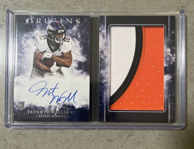 Panini Origins Javonte Williams Rookie Booklet Auto  RPA  /49 Nasty Patch