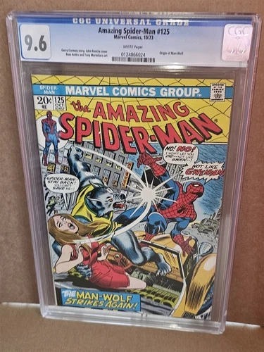 AMAZING SPIDER-MAN #125 CGC 9.6 OCTOBER 1973 MAN-WOLF JOHN ROMITA MARVEL COMICS