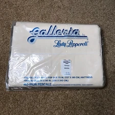 Vintage NOS Galleria By Lady Pepperell full flat sheet bone color new 50/50