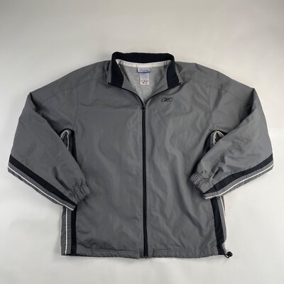 Reebok Track Jacket Small Grey Mens Full Zip Long Sleeve Classic - Main Image