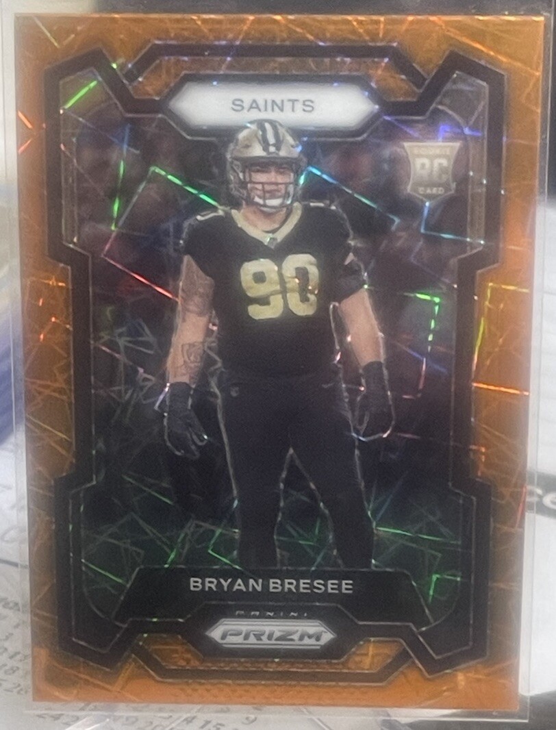 BRYAN BRESEE 2023 Panini Prizm Orange Lazer Rookie RC #372 Saints Clemson