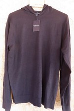 Peter Millar Crown Crafted merino wool hoodie sweater navy sz M MSRP 325