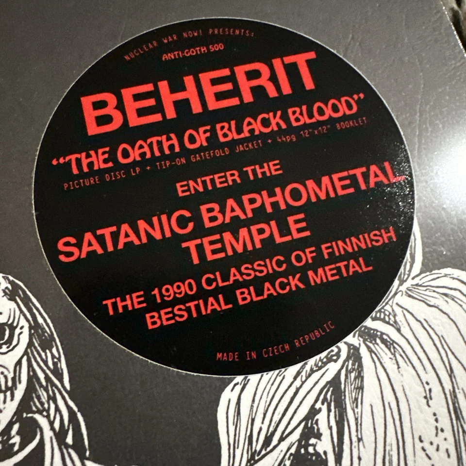 Beherit – The Oath Of Black Blood LP 2022 Nuclear War Now! [PICTURE DISC] NEW - Image 3 of 4