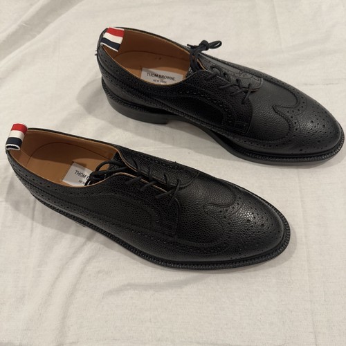 Thom Browne Pebbled Leather Longwing Brogues Sz 10.5 Brand New Box Missing Lid - 第 7/13 張圖片
