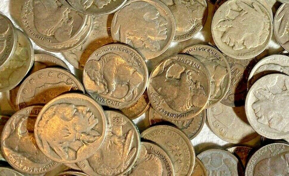 25 Vintage Buffalo Nickels, Indian Head Pennies&Liberty Nickels. Low Price! Cull
