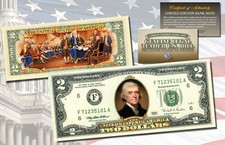 *IMPRESCINDIBLE VER* Billete de banco genuino de curso legal COLOREADO 2 caras billete de dos dólares de $2