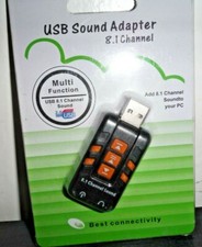 Multi USB Sound Card 8.1 Channel Virtual CD Audio Adapter Amplifier Shell Black