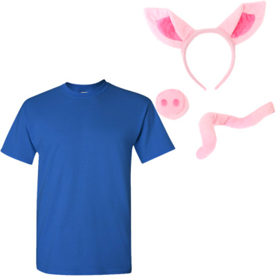 DREI KLEINE SCHWEINE BLAU KOSTÜM SET TIER KOSTÜM OUTFIT ACCESSOIRE 3
