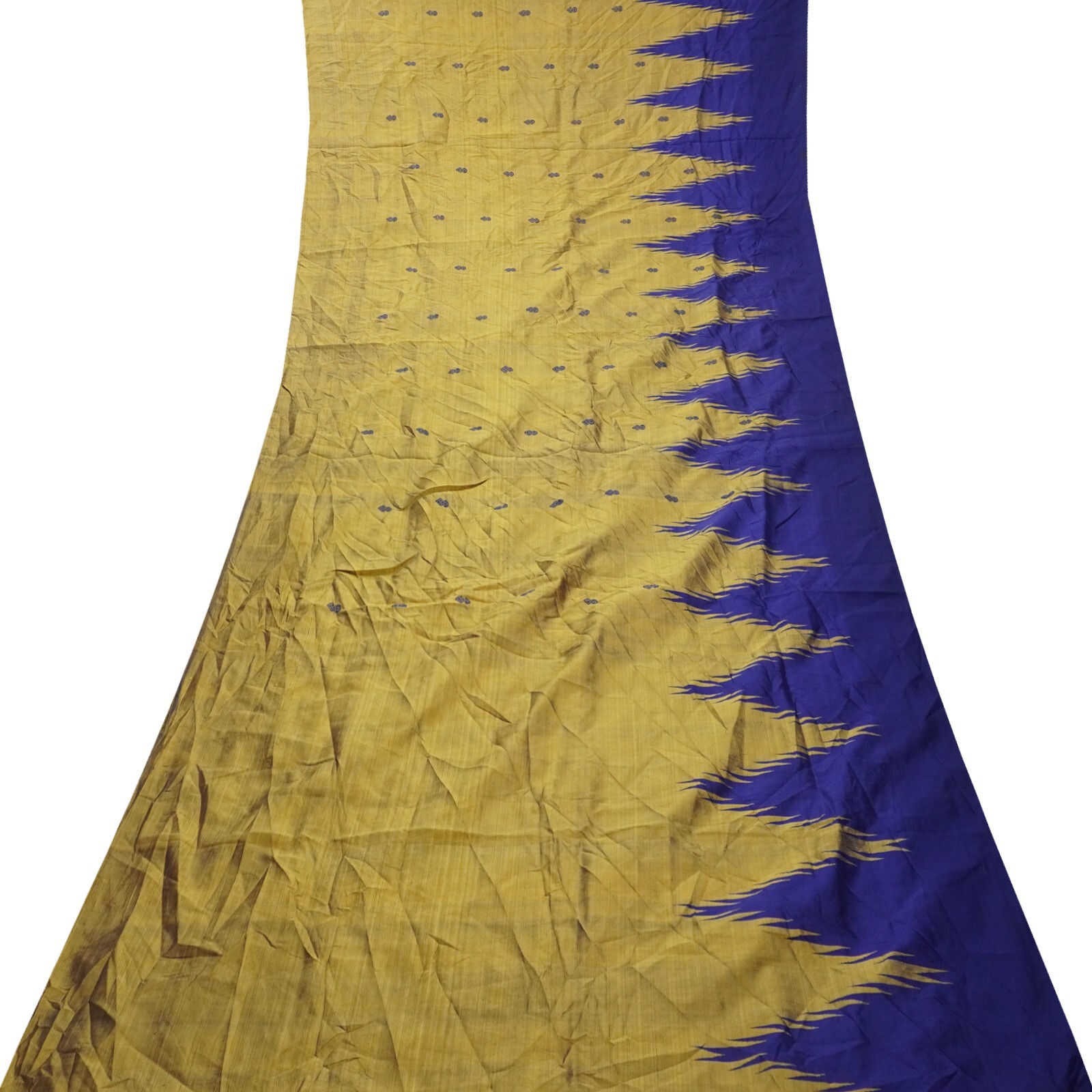 Vintage Rouge 100% Soie Pure Artisanal Contrôles Sari Vestige