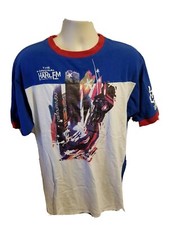 Limited Edition Harlem Globetrotters Platinum Fubu Adult Large Blue White TShirt