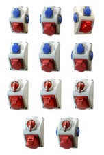 CEE-Kombi-Wandsteckdose 16A oder 32A mit Schukosteckdosen wahlweise schaltbar