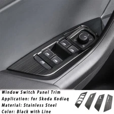 Window Switch Panel Trim Decoration Cover Sticker Frame Protect for Kodiaq 17-19