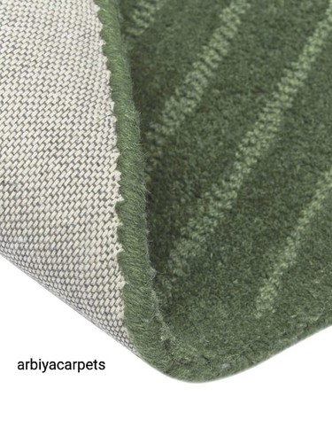 Circle Green Modern Designer Carpet Hand Tufted Grass Like Customized Area Rug - Picture 2 of 9