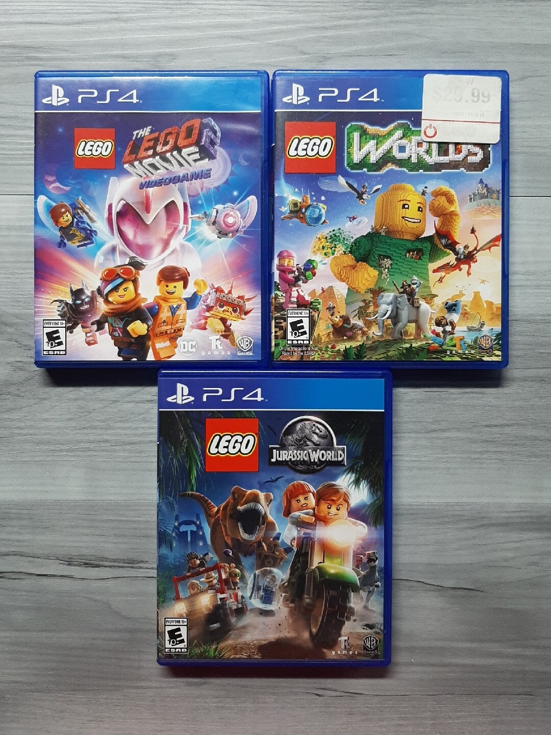 Lot of 3 Lego PlayStation 4 Games The Lego Movie 2, Worlds