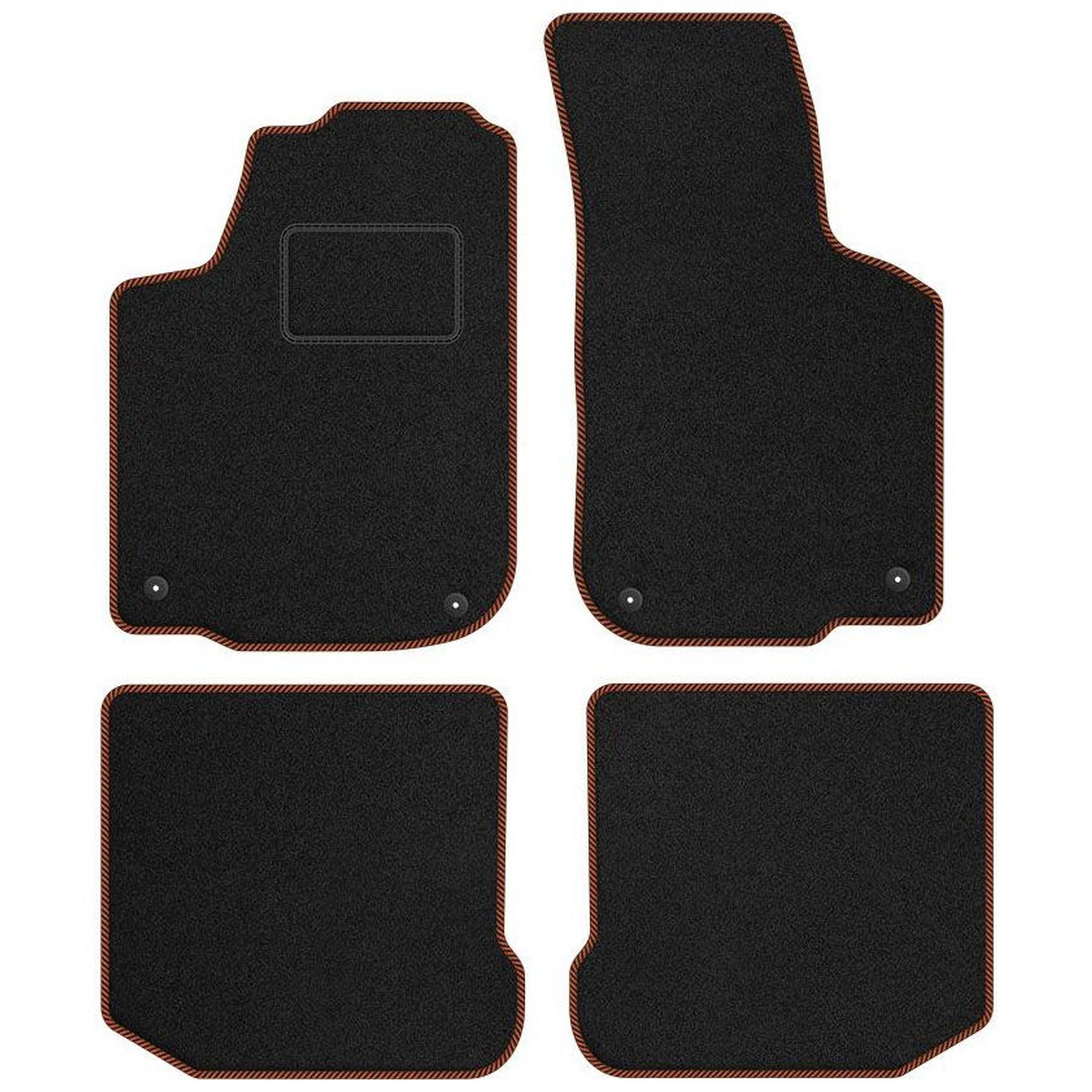 Tapis de sol Skoda Octavia 1996-2004 en velours marron antidérapant 4 pièces