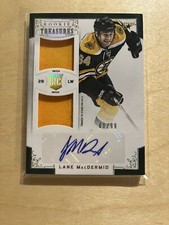 2012-13 Rookie Anthology Rookie Treasures Dual Patch RC Auto Lane MacDermid /99