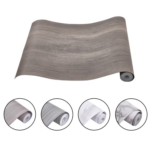 Wood/Marble Effect Vinyl Flooring Tile Waterproof Kitchen Bathroom Lino ...