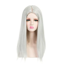 Onedor 20 Inches Natural Straight Long Synthetic Hair Women Full Cosplay Wig