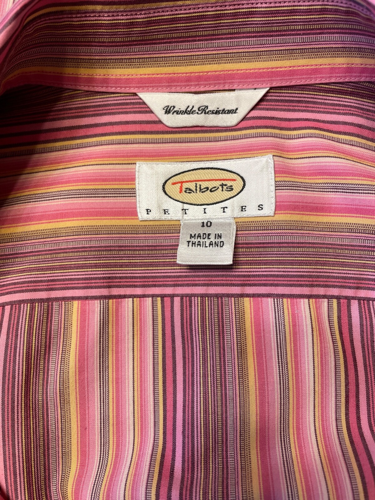 TALBOTS Wrinkle Resistant LS Button Up Blouse Siz… - image 10