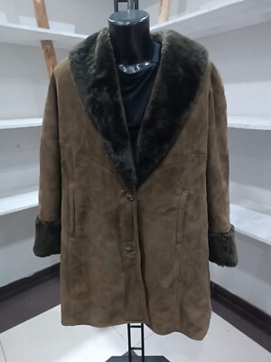 SHEARLING Montone Gebraucht PRE-OWNED Damen Gr. 44 Dunkelgrün XXR121L