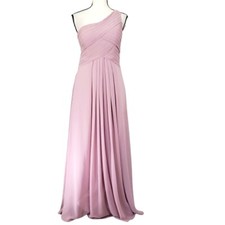 MORI LEE MADELINE GARDNER ONE-SHOULDER CHIFFON MAXI DRESS size 8