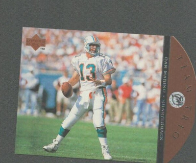 DAN MARINO 1996 UPPER DECK TEAM TRIO DIE-CUT TT11 MIAMI DOLPHINS HOF MVP