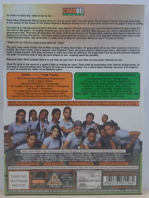 Chak De India Shahrukh Khan Bollywood Hindi Movie 2-Disc