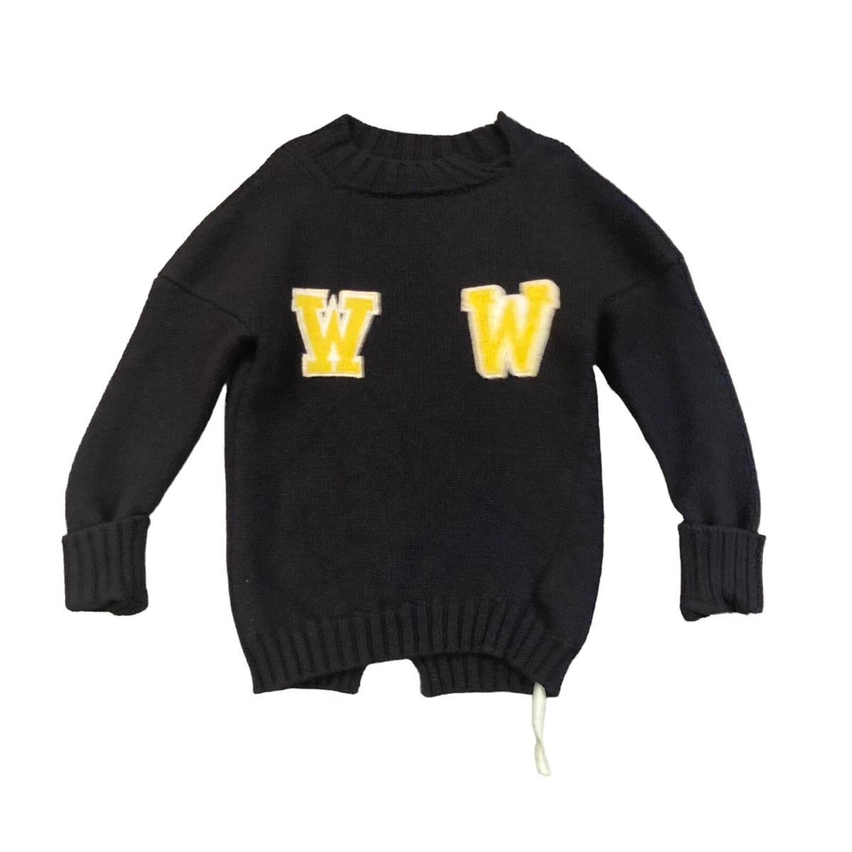 RARE 2013 MAIN LABEL OFF-WHITE COLLAB VIRGIL ABLOH KNITWEAR SWEATER size 38