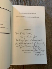 SIGNED - ONE STEP AHEAD OF HITLER by Fred Gross (2009, Hardcover) -1st ed.