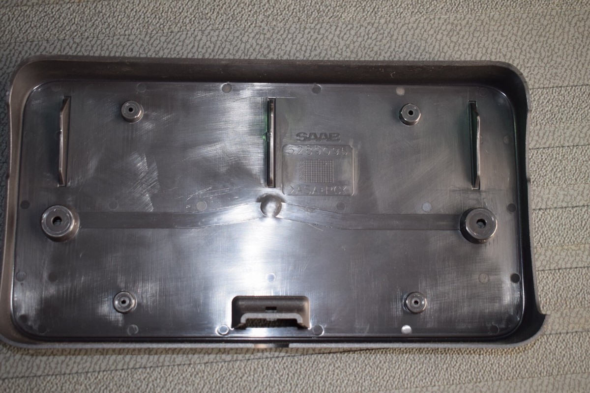 GENUINE OEM SAAB 9-5 Front License Plate Mount Bracket Holder