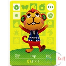 Carte Amiibo Animal Crossing 177 Rudy / Flip [EUR] Série 2 Near Mint