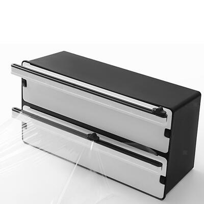 Folie Frischhaltefolie Aufbewahrung Halter Box 2 in 1 Nachfüllbar Gadget Universal Sicherheit