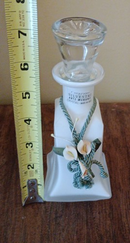 Creazioni Silvestri Arte Murano Crystal Glass Perfume Bottle/ Stopper Italy - Picture 8 of 14