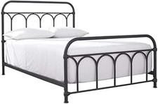 Industrial Twin Metal Bed in Matte Black - Nashburg Farmhouse Style