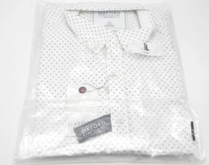 Oxford springfield camisa de vestir para hombre blanca con puntos manga  larga S | eBay