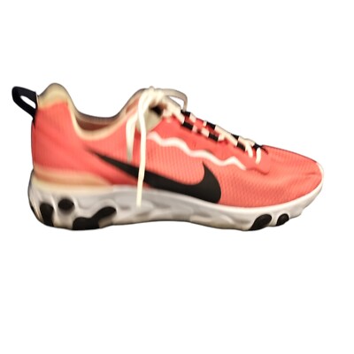 Nike React Element 55 SE Ember Glow Sneakers Mens Sz 9.5 Coral Lace UP CI3831800