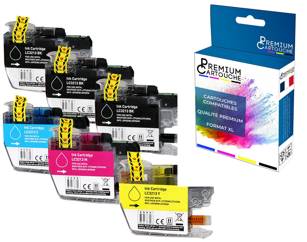 LC3213XL cartouches d'encre compatibles Brother noir et couleur pack de 6