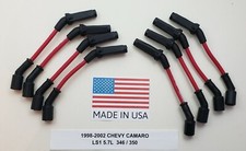 8.5mm Chevy Camaro 1998-2002 5.7l 346 350 Ls1 Ls6 Red Spark Plug Wires Usa Made 8.5mm Chevy Camaro 1998-2002 5.7l 346 350 Ls1 Ls6 Red Spark Plug Wires Usa Made
