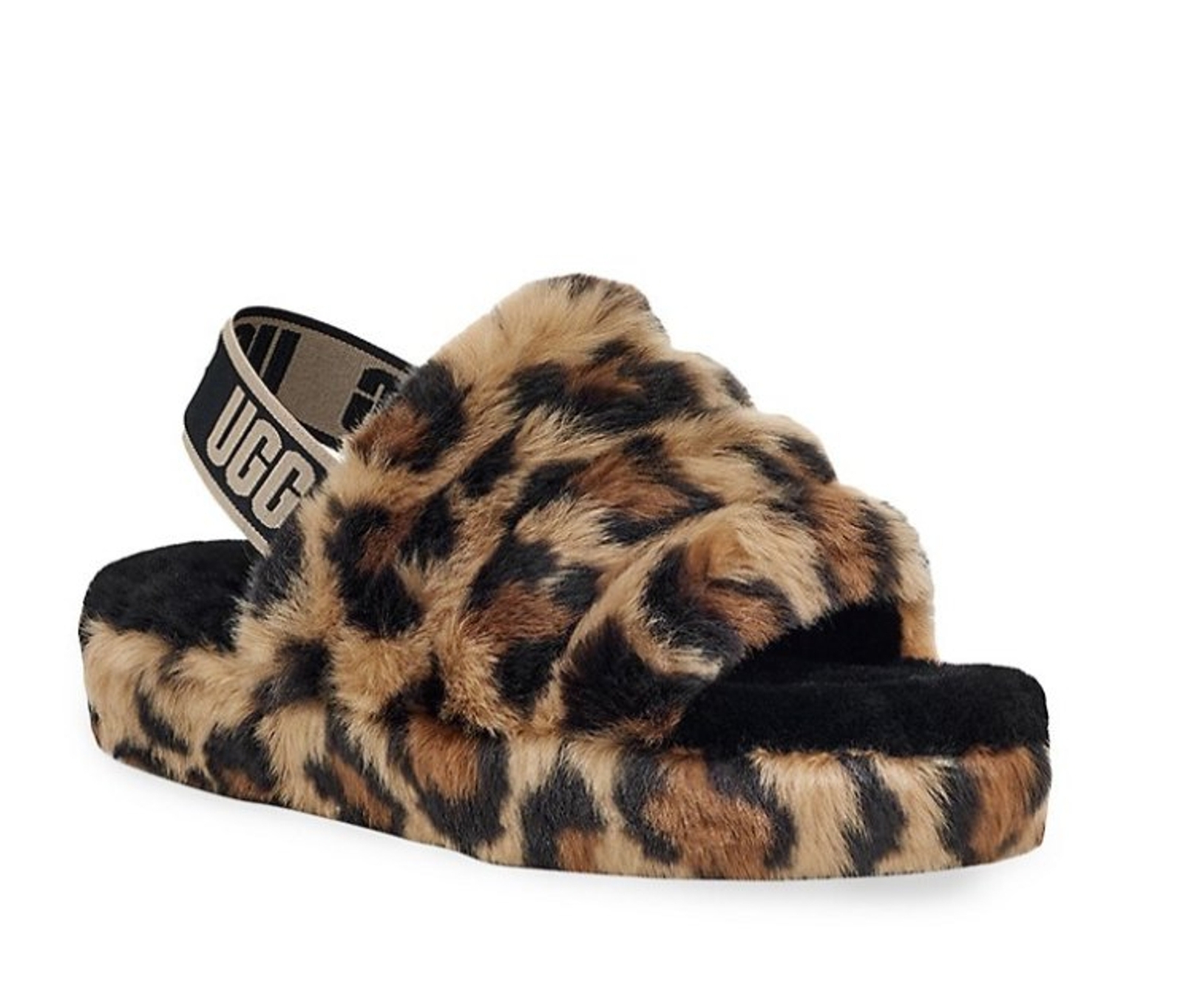UGG Kid's Fluff Yeah Leopard Slides | eBay