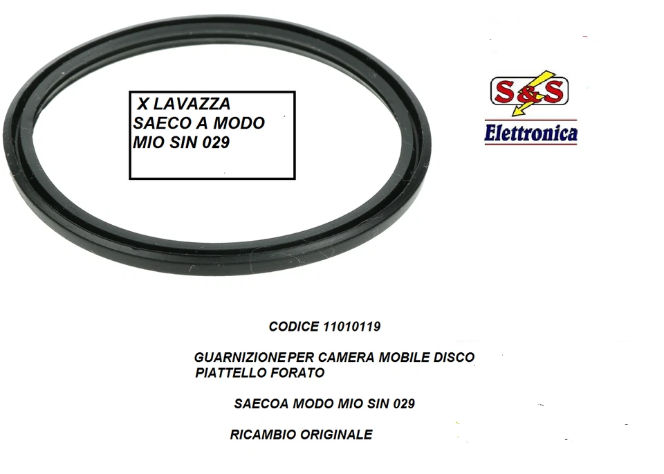 11008232+11010119 PIATTELLO MOBILE FORATO+GUARNIZIONE X SAECO A MODO MIO SIN029 - Immagine 3 di 3