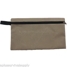 Extra Large Multi Purpose Brown Zipper Bag with Clip - First Aid Survival Kits